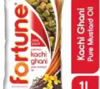 Fortune Kachi Ghani Mustard Oil Pouch  (1 L)