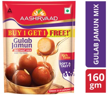 Aashirvaad Gulab Jamun Instant Mix 160+160g Free