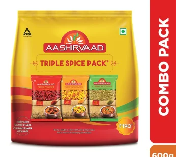 Aashirvaad Spices Combo Pack (Chilli 200g, Turmeric 200g, Coriander 200g)