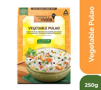 Kitchens of India Ready Meals VEGETABLE PULAO – Heat and Eat, Indian Meal